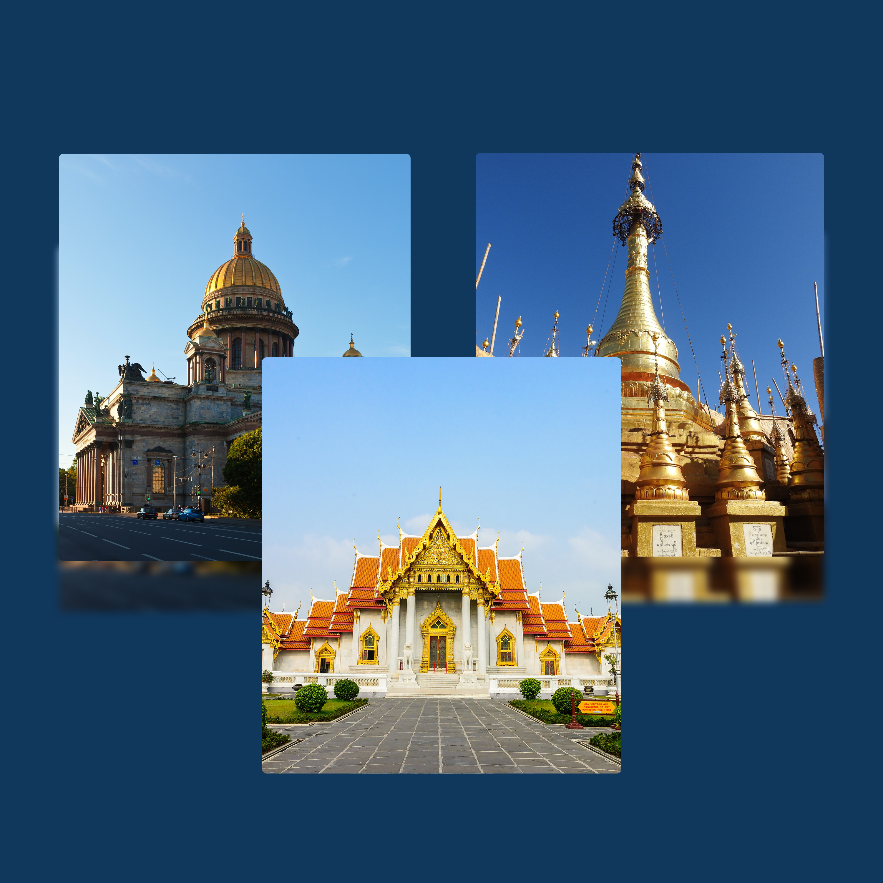 چند مورد از مکان های گردشگری دنیا که از طلا ساخته شده‌‌اند